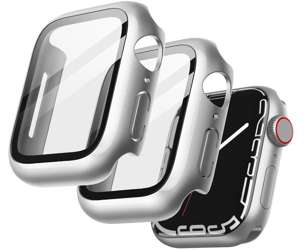 JETech 2-Pack Case Screen Protector Apple Watch Series 11/10 46mm Silver